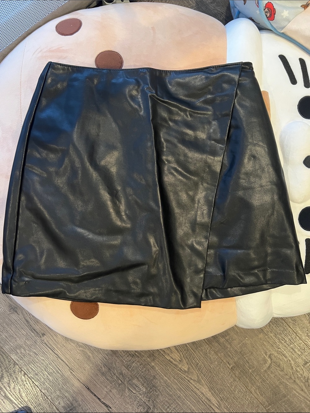 Abercrombie & Fitch Black Faux Leather Mini Skirt